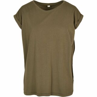 Ladies Organic Extended Shoulder T-Shirt grün-olivgrün Tee