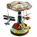 Tin toys - carousel with airplanes - biplane - airplane...