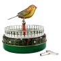 Tin toy - collectable toys - bird on perch - tin bird