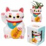 Maceta jardinera florero - gato de la suerte Maneki Neko - cerámica