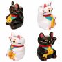 Flower pot planter vase - Maneki Neko lucky cat - ceramic