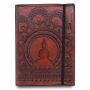 Notizbuch aus Leder Skizzenbuch Tagebuch - Tibetisches Mandala rotbraun