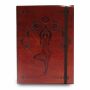 Leather notebook sketchbook diary - cosmic goddess reddish brown