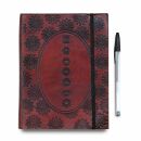 Libreta de cuero cuaderno de bocetos diario agenda - siete chakras marrón rojizo