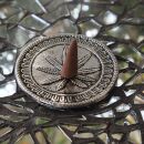 Incense stick holder - bowl - ornamentation - silver - hemp leaf