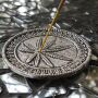 Incense stick holder - bowl - ornamentation - silver - hemp leaf