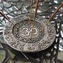 Räucherstäbchenhalter - Schale - Ornamentik - silber - Om groß