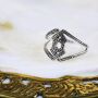 Anello - anello da dito - argento 925 - ornamento cerchio