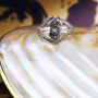 Anello - anello da dito - argento 925 - ornamento cerchio