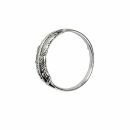 Anello - anello da dito - argento 925 - piuma