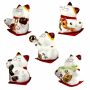 Gattini in ceramica - piccoli gatti della fortuna - Bianco - Set di 5 - 5