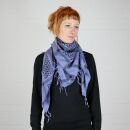 Kufiya style scarf - blue - black - Shemagh - Arafat scarf