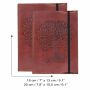 Leather notebook sketchbook diary tree of life reddish brown