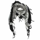 Kufiya style scarf - black - white - Shemagh - Arafat scarf