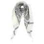 Pañuelo de estilo Kufiya - Keffiyeh - blanco - negro - Pañuelo de Arafat