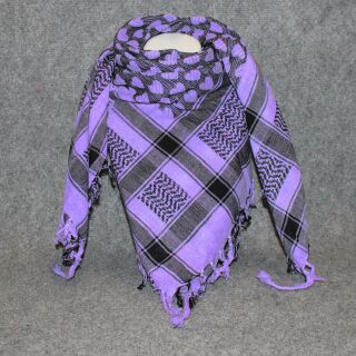 Kufiya - Hearts purple-light purple - black - Shemagh - Arafat scarf