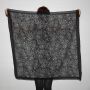 Baumwolltuch - Gothic Paisley allover - schwarz-weiß - quadratisches Tuch