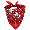 Pañuelo bandana paisley Navajo rojo cuadrado