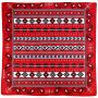 Sciarpa bandana paisley Navajo rosso foulard quadrato