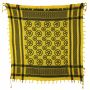Kufiya - Keffiyeh - Pentagrama amarillo - negro - Pañuelo de Arafat