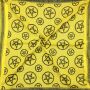 Kufiya - Pentagram yellow - black - Shemagh - Arafat scarf