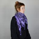 Kufiya - Pentagram purple-light purple - black - Shemagh - Arafat scarf