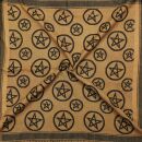 Kufiya - Keffiyeh - Pentagrama marrón - negro - Pañuelo de Arafat