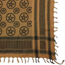 Kufiya - Pentagram brown - black - Shemagh - Arafat scarf