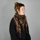 Kufiya - Pentagram brown - black - Shemagh - Arafat scarf