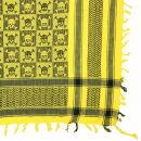 Kefiah - Teschi a scacchiera giallo - nero - Shemagh - Sciarpa Arafat