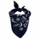 Bandana scarf maritime ornaments anchor seafaring blue-white square headscarf