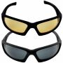 Narrow sunglasses Bikey four biker glasses 7x4 cm matt black