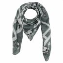 Cotton Scarf - Berlin Friedrichshain black - white - grey - squared kerchief