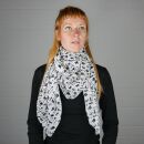 Cotton Scarf - Berlin icons white - black - squared kerchief