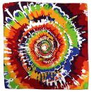 Bandana fazzoletto da collo spirale infinito batik colorato quadrato