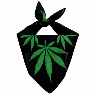 Pañoleta bandana cuchilla de cáñamo gran pequeño cannabis negro-verde-verde pañuelo cuadrado