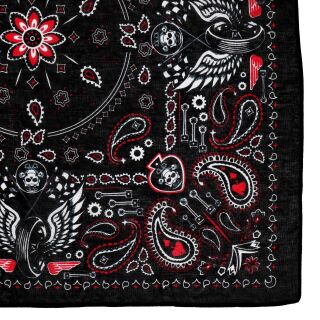 2er Pack Bandana Schal Mit Totenkopf – 55x55 Cm, Doppelseitig Bedruckt, Für Herren/Damen/Kinder, Halloween