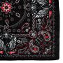 Bandana Tuch Totenkopf Paisley Biker schwarz-weiß-rot quadratisches Kopftuch Halstuch
