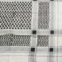 Pañuelo de algodón - Motivo de Kufiya - Keffiyeh 1 blanco - negro - Pañuelo cuadrado para el cuello