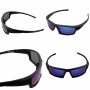 Narrow sunglasses Knuckles 6.5x4cm matt black biker glasses sports glasses