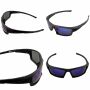 Narrow sunglasses Knuckles 6.5x4cm matt black biker glasses sports glasses