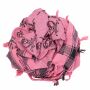 Palituch - Totenköpfe mit Säbel rosa - schwarz - Kufiya PLO Tuch