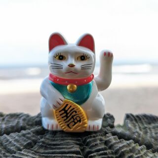 Lucky cat Mini Maneki-neko waving cat solar 5cm, 6,95 €
