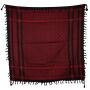 Kufiya - Checked pattern small black - red - Shemagh - Arafat scarf