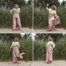 Summer Trousers pink grey pant skirt Culotte