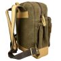 Großer Rucksack grün-olivgrün Tasche gewaschene Jute Wanderrucksack