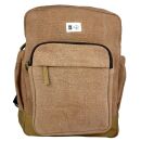 Large backpack brown bag washed jute hiking backpack