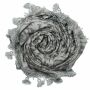 Pañuelo triangular - Dibujo de rosas - gris - Bufanda - Paño