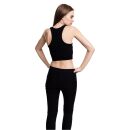 Ladies Cropped Rib Top black