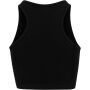 Ladies Cropped Rib Top black